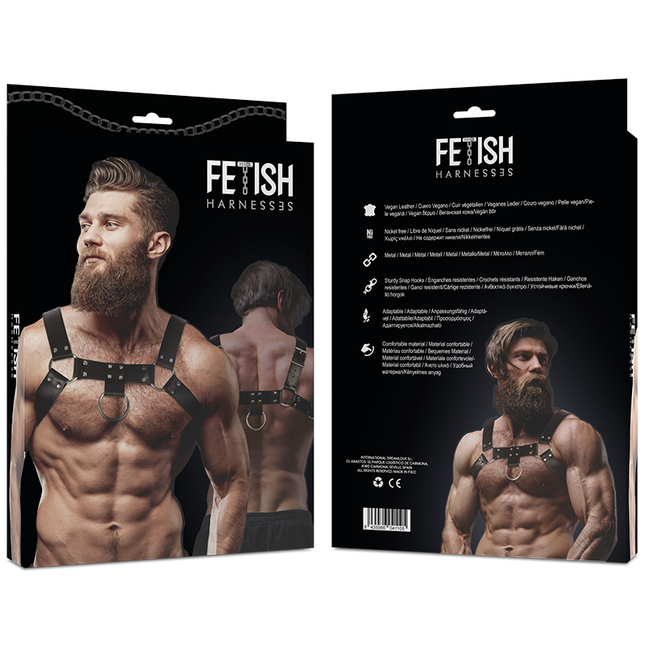 FETISH SUBMISSIVE ATTITUDE - HARNAIS DE POITRINE EN ÉCO-CUIR POUR HOMMES by FETISH SUBMISSIVE ATTITUDE