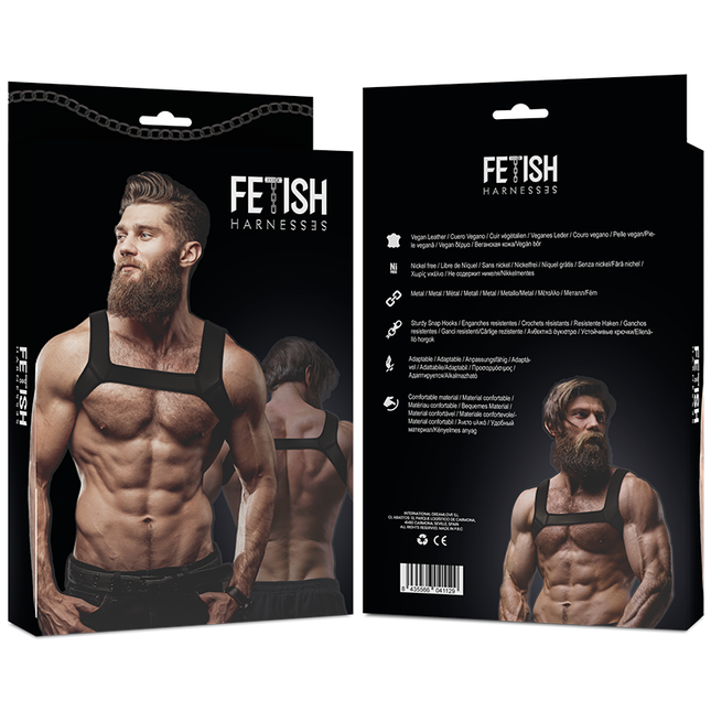 FETISH SUBMISSIVE ATTITUDE - HARNAIS DE POITRINE EN NÉOPRÈNE POUR HOMMES TAILLE M by FETISH SUBMISSIVE ATTITUDE