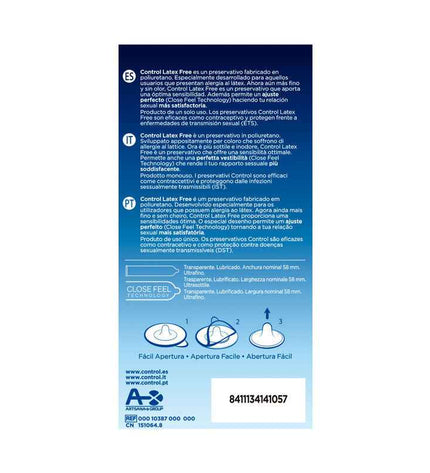 CONTROL - FREE SIN LATEX CONDOMS 5 UNITS