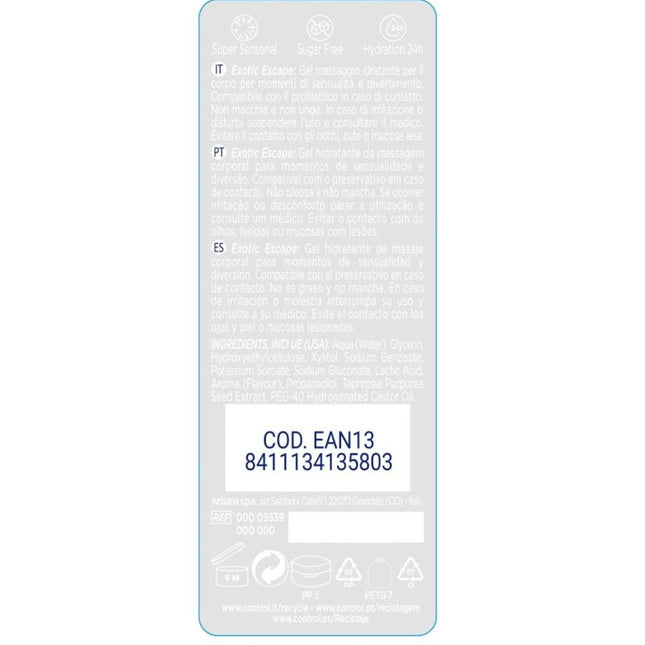 CONTROL - 2 EN 1 MASSAGE & PLAISIR EXOTIQUE 200 ML - Concombre Boutique