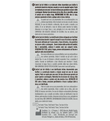CONTROL - LUBRIFIANT BASE DE SILICONE INFINITY 75 ML by CONTROL LUBES