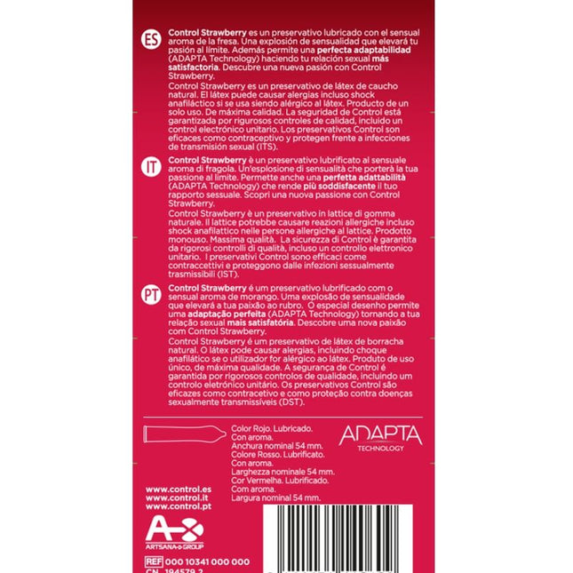 CONTROL - ADAPTATION FRAISE 12 UNITÉS by CONTROL CONDOMS