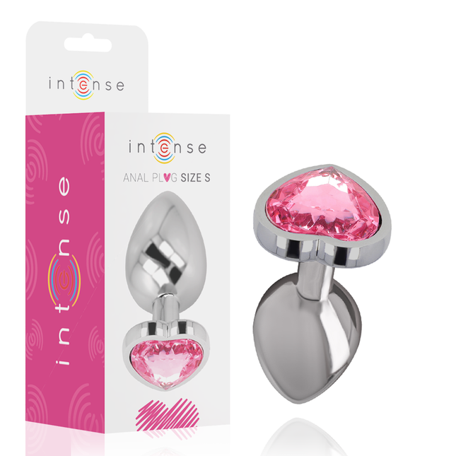 INTENSE - PLUG ANAL EN MÉTAL ALUMINIUM COEUR ROSE TAILLE S by INTENSE ANAL TOYS