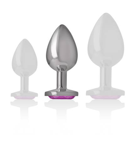 INTENSE - PLUG ANAL EN MÉTAL ALUMINIUM COEUR ROSE TAILLE M by INTENSE ANAL TOYS