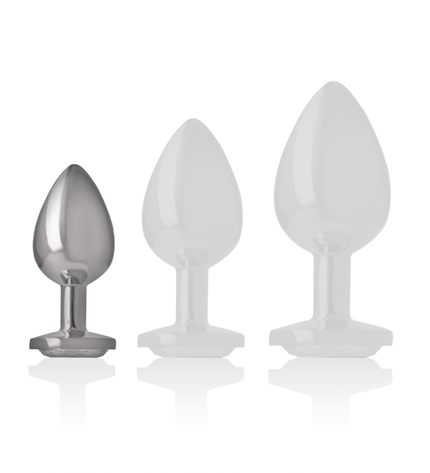 INTENSE - PLUG ANAL EN MÉTAL ALUMINIUM COEUR BLANC TAILLE S by INTENSE ANAL TOYS