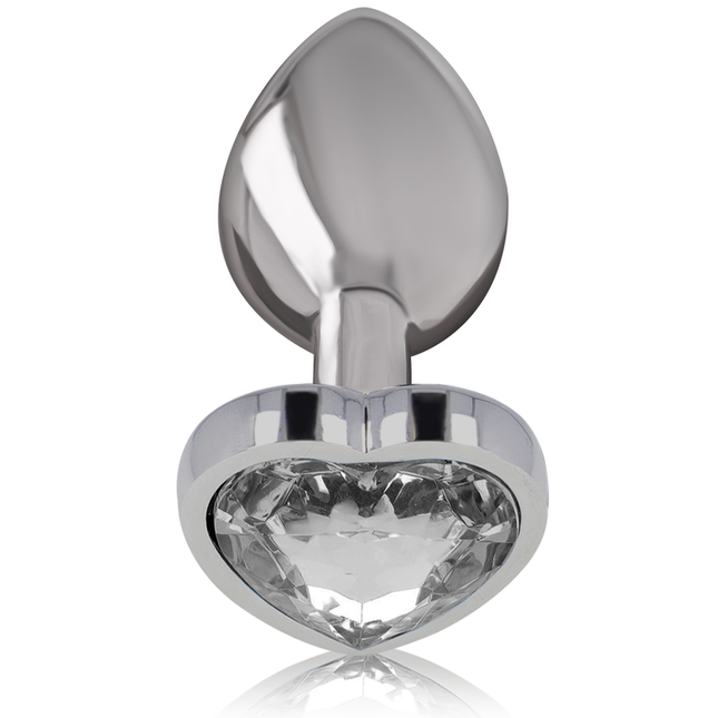 INTENSE - PLUG ANAL MÉTAL ALUMINIUM COEUR BLANC TAILLE M by INTENSE ANAL TOYS
