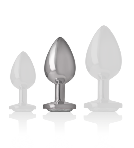 INTENSE - PLUG ANAL MÉTAL ALUMINIUM COEUR BLANC TAILLE M by INTENSE ANAL TOYS
