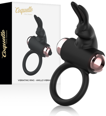COQUETTE CHIC DESIRE - COCKRING AVEC VIBRATEUR NOIR/ OR by COQUETTE TOYS