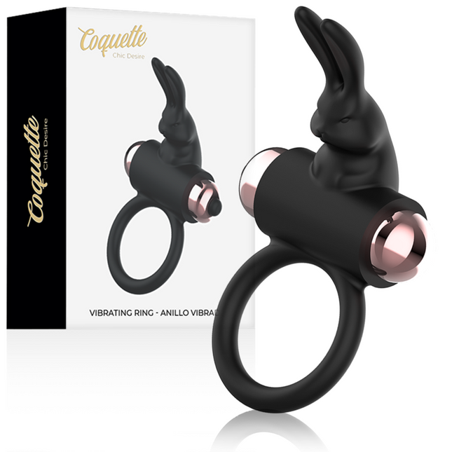 COQUETTE CHIC DESIRE - COCKRING AVEC VIBRATEUR NOIR/ OR by COQUETTE TOYS