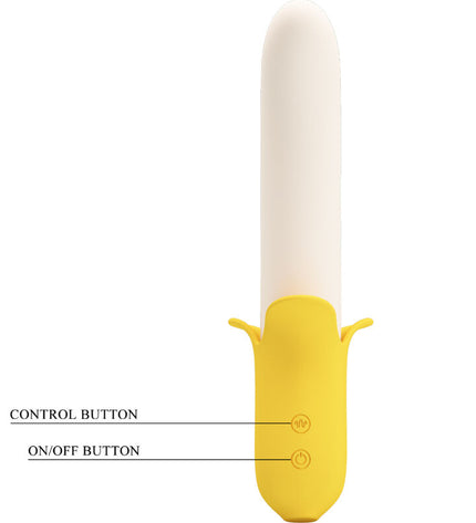 PRETTY LOVE - BANANA GEEK SUPER POWER 7 VIBRATIONS UP&DOWN SILICONE NOIR by PRETTY LOVE