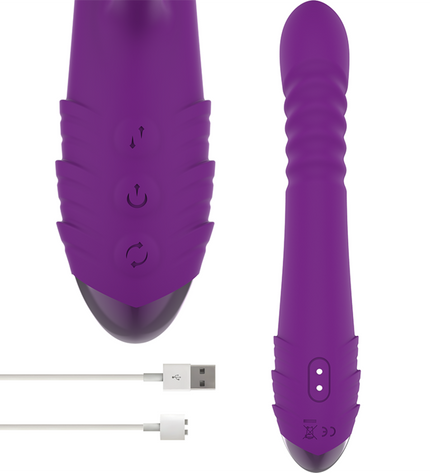 INTENSE - VIBRATEUR RECHARGEABLE MULTIFONCTION IGGY UP & DOWN AVEC STIMULATEUR CLITORAL VIOLET by INTENSE HIGH TECH