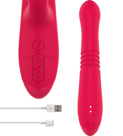 INTENSE - VIBRATEUR UP & DOWN RECHARGEABLE MULTIFONCTION DUA AVEC LANGUE ROUGE by INTENSE HIGH TECH