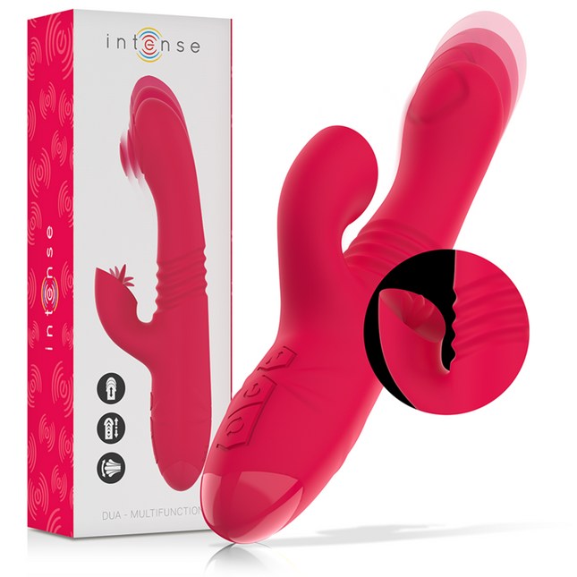 INTENSE - VIBRATEUR UP & DOWN RECHARGEABLE MULTIFONCTION DUA AVEC LANGUE ROUGE by INTENSE HIGH TECH