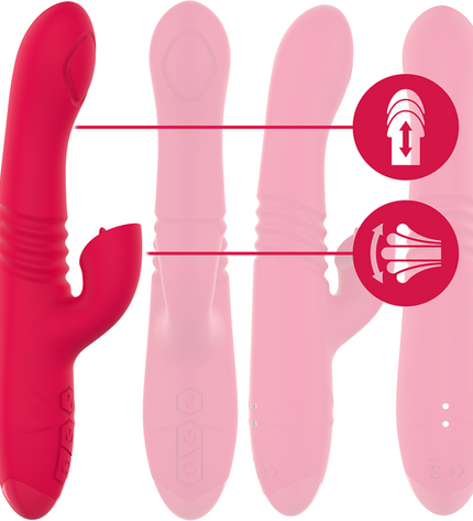 INTENSE - VIBRATEUR UP & DOWN RECHARGEABLE MULTIFONCTION DUA AVEC LANGUE ROUGE by INTENSE HIGH TECH