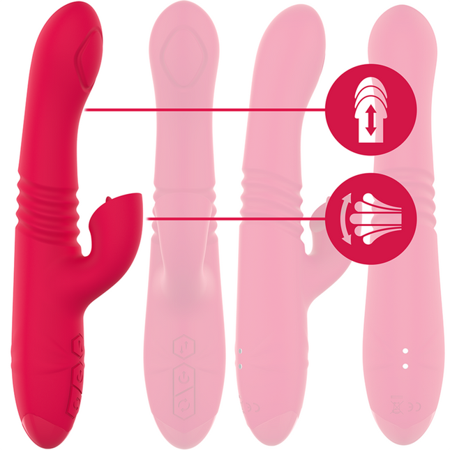 INTENSE - VIBRATEUR UP & DOWN RECHARGEABLE MULTIFONCTION DUA AVEC LANGUE ROUGE by INTENSE HIGH TECH