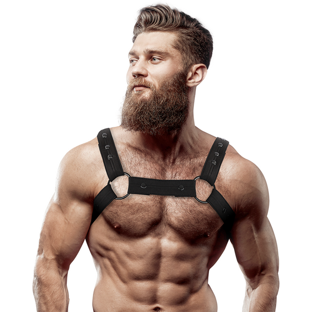 FETISH SUBMISSIVE ATTITUDE - HARNAIS DE SPORT RÉGLABLE EN NÉOPRÈNE POUR HOMMES by FETISH SUBMISSIVE ATTITUDE