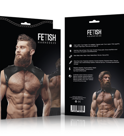 FETISH SUBMISSIVE ATTITUDE - HARNAIS DE COU RÉGLABLE EN ÉCO-CUIR POUR HOMMES BRIGADE by FETISH SUBMISSIVE ATTITUDE