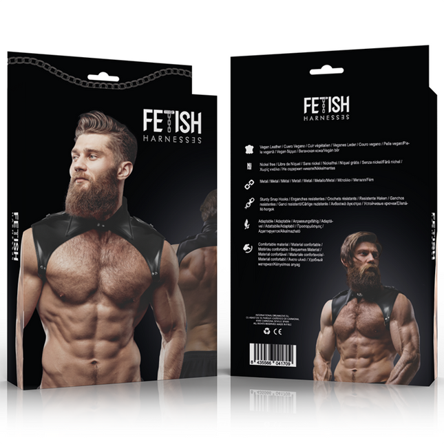 FETISH SUBMISSIVE ATTITUDE - HARNAIS DE COU RÉGLABLE EN ÉCO-CUIR POUR HOMMES BRIGADE by FETISH SUBMISSIVE ATTITUDE