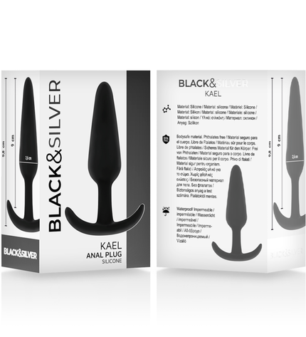 BLACK&SILVER - PLUG ANAL EN SILICONE KAEL AVEC POIGNÉE MOYENNE by BLACK&SILVER
