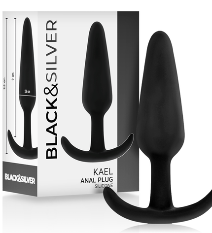 BLACK&SILVER - PLUG ANAL EN SILICONE KAEL AVEC POIGNÉE MOYENNE by BLACK&SILVER