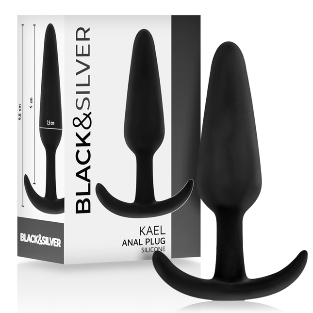 BLACK&SILVER - PLUG ANAL EN SILICONE KAEL AVEC POIGNÉE MOYENNE by BLACK&SILVER