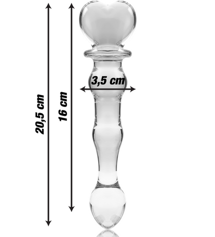 NEBULA SERIES BY IBIZA - MODÈLE 21 GODE EN VERRE BOROSILICATE CLAIR 20.5 CM -O- 3.5 CM by NEBULA SERIES BY IBIZA