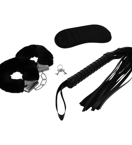 INTENSE - FETISH PLAYSET ÉROTIQUE 1 AVEC MENOTTES, MASQUE AVEUGLE ET FLOGGER by INTENSE FETISH