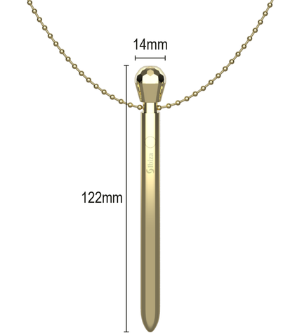 IBIZA - STIMULATEUR DE POCHE CLITO COLLIER CHARGEUR USB 12 MODES DE VIBRATION DORÉ 12,2 X 1,5 by IBIZA TECHNOLOGY