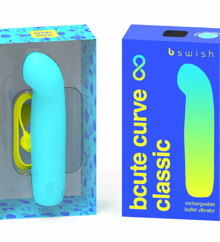 B SWISH - VIBRATEUR RECHARGEABLE BCUTE CURVE INFINITE CLASSIQUE BLEU SILICONE by B SWISH