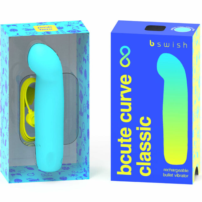 B SWISH - VIBRATEUR RECHARGEABLE BCUTE CURVE INFINITE CLASSIQUE BLEU SILICONE by B SWISH