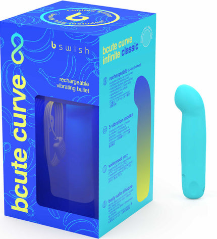 B SWISH - VIBRATEUR RECHARGEABLE EN SILICONE BLEU BCUTE CURVE INFINITE CLASSIC ÉDITION LIMITÉE by B SWISH