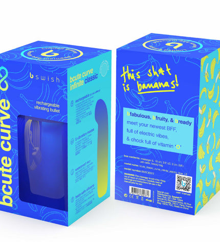 B SWISH - VIBRATEUR RECHARGEABLE EN SILICONE BLEU BCUTE CURVE INFINITE CLASSIC ÉDITION LIMITÉE by B SWISH