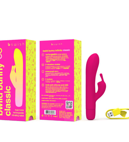 B SWISH - VIBRATEUR RECHARGEABLE CLASSIQUE BWILD BUNNY INFINITE SILICONE ROSE by B SWISH