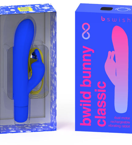 B SWISH - VIBRATEUR RECHARGEABLE CLASSIQUE BWILD BUNNY INFINITE SILICONE BLEU by B SWISH