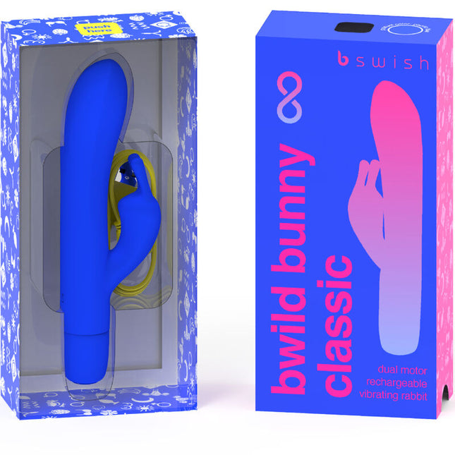 B SWISH - VIBRATEUR RECHARGEABLE CLASSIQUE BWILD BUNNY INFINITE SILICONE BLEU by B SWISH