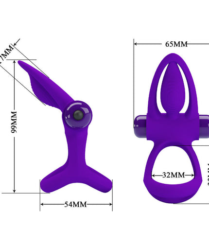 PRETTY LOVE - ANNEAU VIBRATEUR 10 VIBRATIONS SILICONE VIOLETTE by PRETTY LOVE MALE