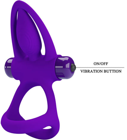 PRETTY LOVE - ANNEAU VIBRATEUR 10 VIBRATIONS SILICONE VIOLETTE by PRETTY LOVE MALE