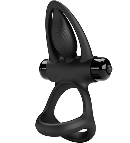 PRETTY LOVE - ANNEAU VIBRANT 10 VIBRATIONS SILICONE NOIR by PRETTY LOVE MALE