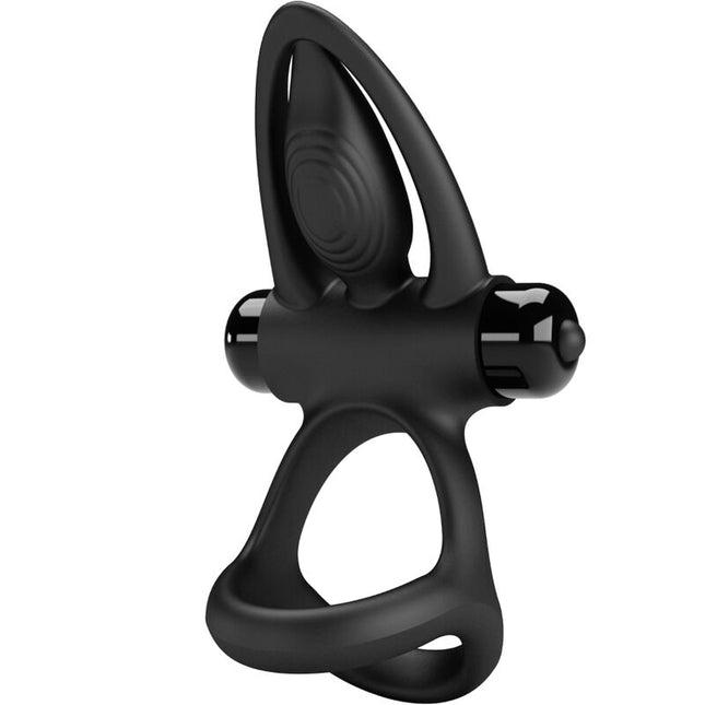 PRETTY LOVE - ANNEAU VIBRANT 10 VIBRATIONS SILICONE NOIR by PRETTY LOVE MALE
