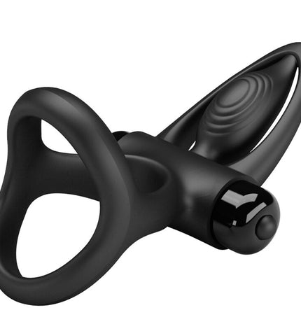 PRETTY LOVE - ANNEAU VIBRANT 10 VIBRATIONS SILICONE NOIR by PRETTY LOVE MALE