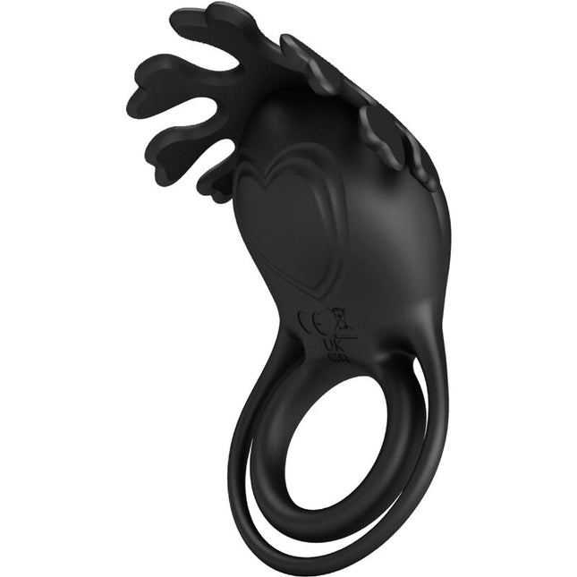 PRETTY LOVE - ANNEAU VIBRATEUR RUBEN 7 VIBRATIONS SILICONE NOIR by PRETTY LOVE MALE