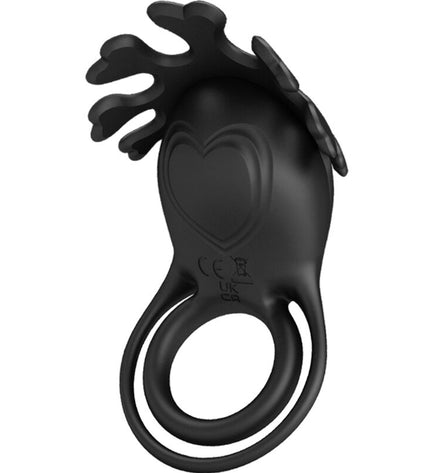 PRETTY LOVE - ANNEAU VIBRATEUR RUBEN 7 VIBRATIONS SILICONE NOIR by PRETTY LOVE MALE