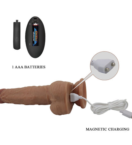 PRETTY LOVE - GODE EN SILICONE JONATHAN 3 VIBRATIONS + 3 MESURES DINSERTION TÉLÉCOMMANDE 21 CM by PRETTY LOVE HIGH GRADE