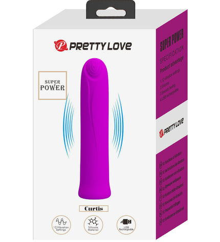 PRETTY LOVE - VIBRATEUR CURTIS MINI SUPER POWER 12 VIBRATIONS EN SILICONE VIOLETTE by PRETTY LOVE FLIRTATION