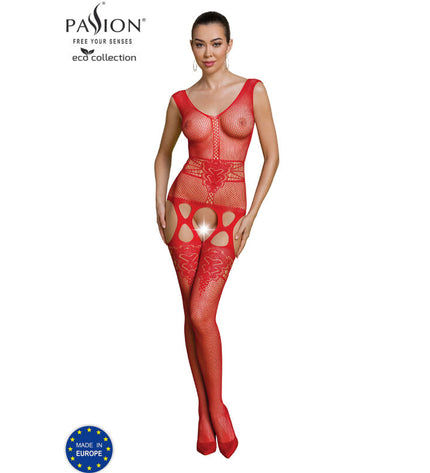 PASSION - BODYSTOCKING ECO COLLECTION ECO BS014 ROUGE by PASSION WOMAN BODYSTOCKINGS