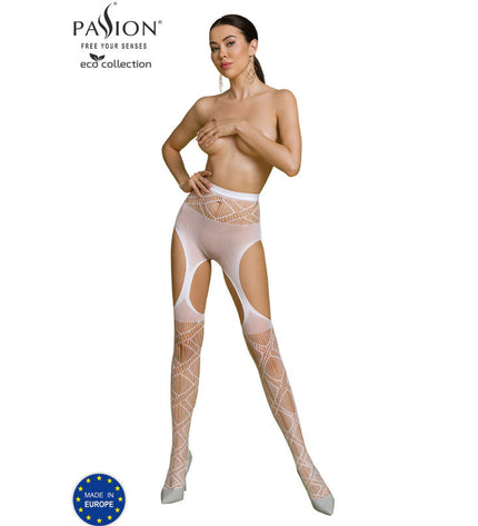 PASSION - BODYSTOCKING ECO COLLECTION ECO S005 BLANC by PASSION WOMAN GARTER & STOCK