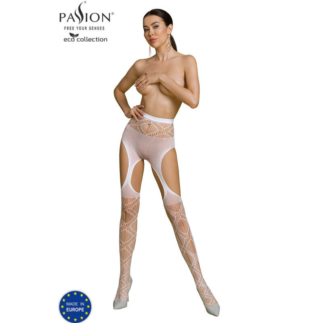 PASSION - BODYSTOCKING ECO COLLECTION ECO S005 BLANC by PASSION WOMAN GARTER & STOCK