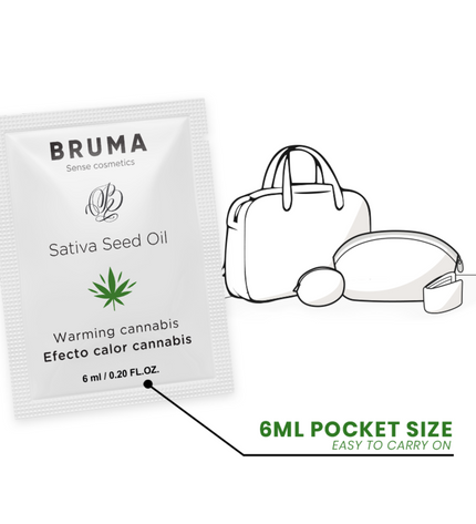 BRUMA - HUILE DE GRAINES DE SATIVA GEL GLISSANT RÉCHAUFFANT SAVEUR DE CANNABIS 6 ML by BRUMA