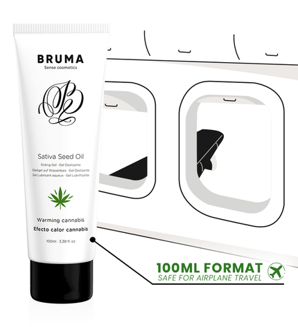 BRUMA - HUILE DE GRAINES DE SATIVA GEL GLISSANT RÉCHAUFFANT SAVEUR DE CANNABIS 100 ML by BRUMA