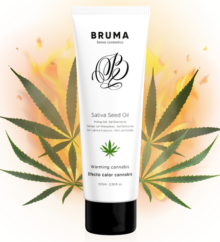 BRUMA - HUILE DE GRAINES DE SATIVA GEL GLISSANT RÉCHAUFFANT SAVEUR DE CANNABIS 100 ML by BRUMA